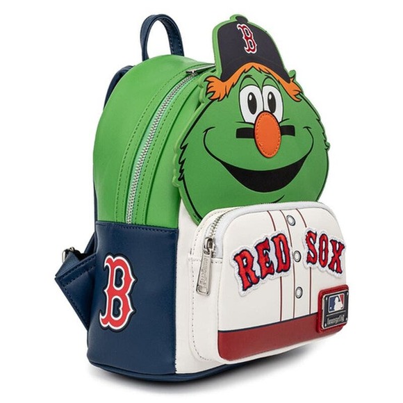 Loungefly MLB Boston Red Sox Wally The Green Monster Mini Backpack, 9\